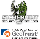 Sicherheit -> GeoTrust SSL True Business ID EV für 350,00 € - Laufzeit und Abrechnung  1 Jahr. ( Vorkasse )